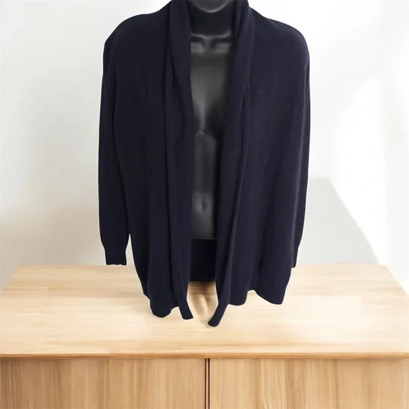 C by Bloomingdale's Women's Blue 100% Cashmere Cardigan Set - Picture 1 of 8